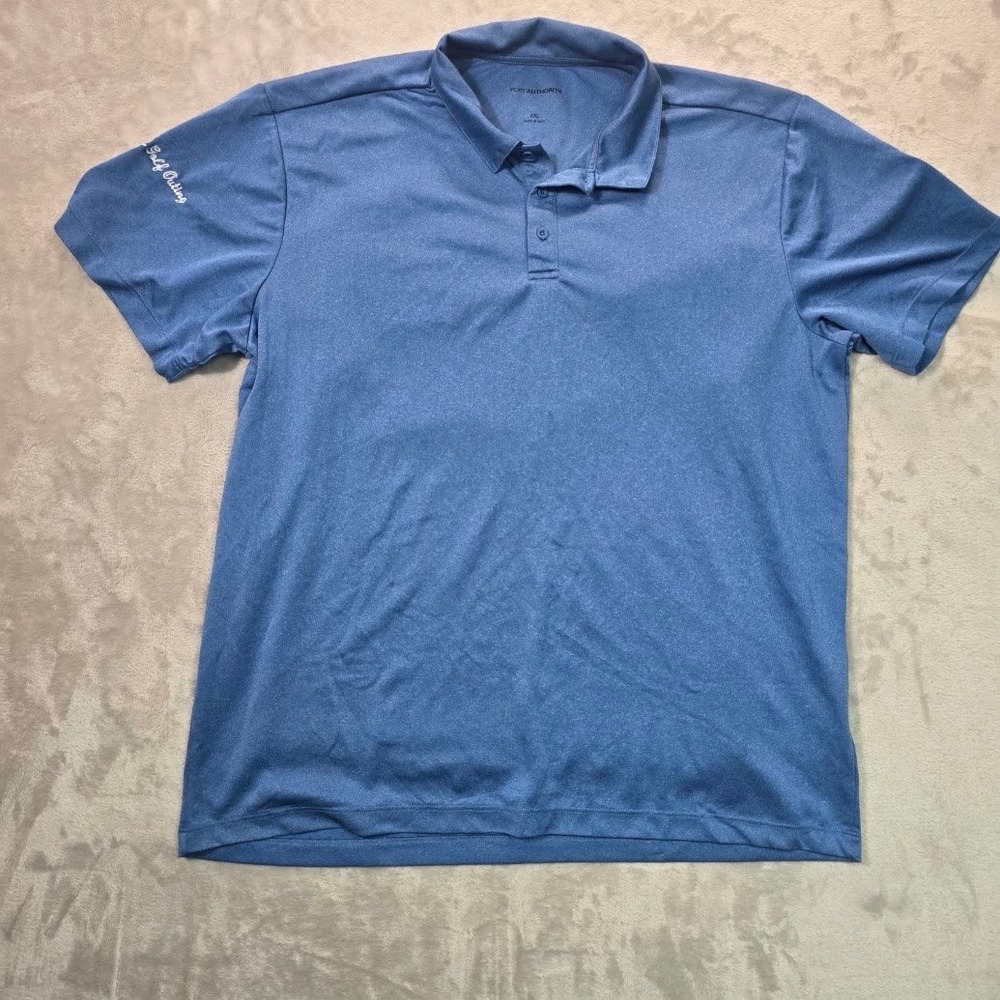Port Authority Mens 2XL Blue Heathered Golf Polo Shirt K542 2022 Golf Outing